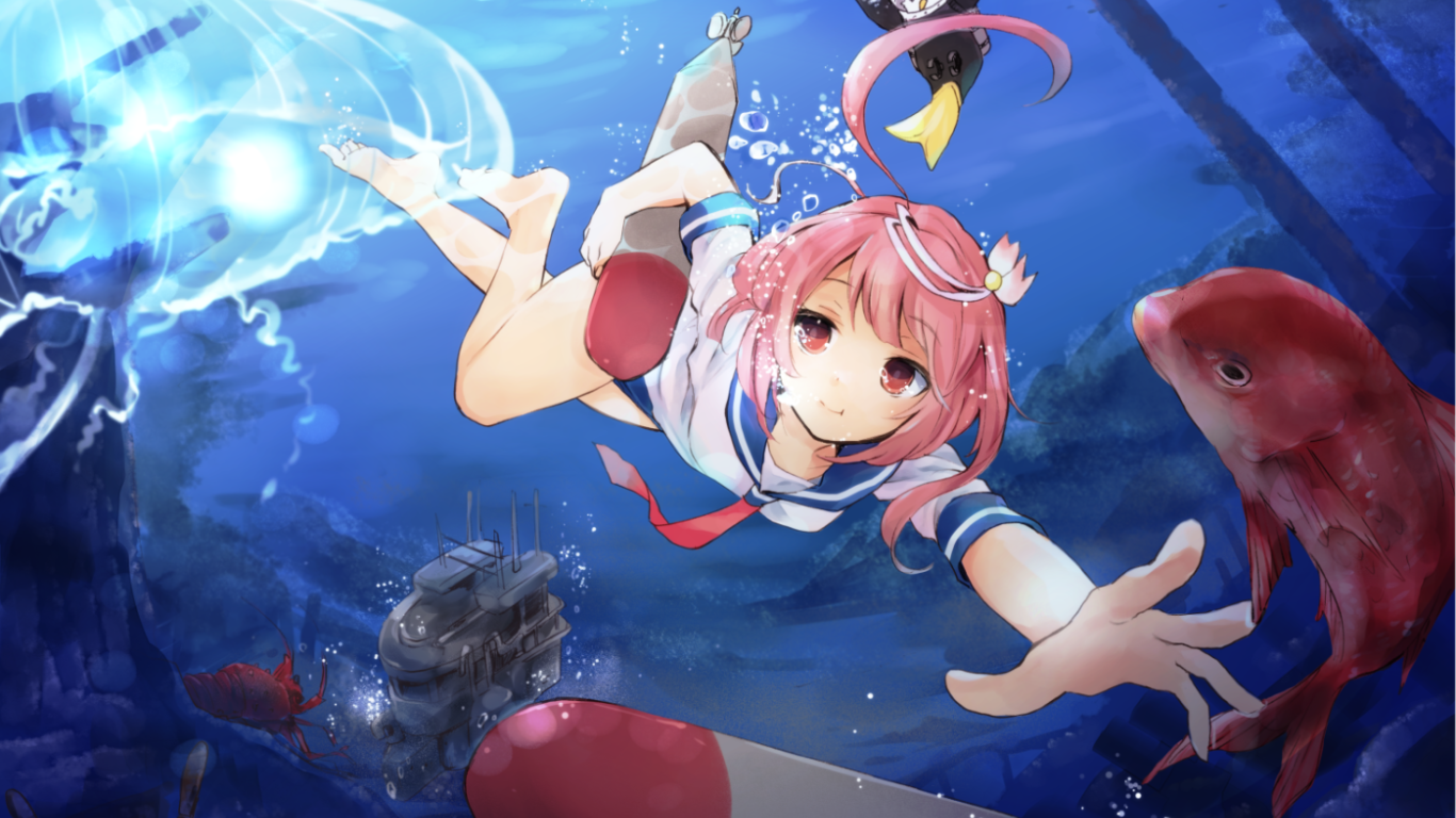 Подводная принцесса в аниме Kantai Collection