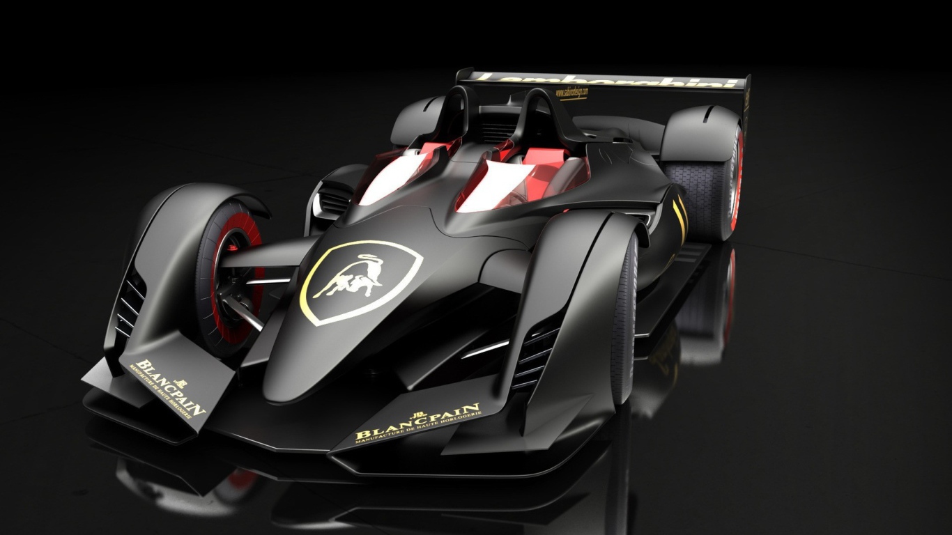 Черный болид для гонок Формула 1