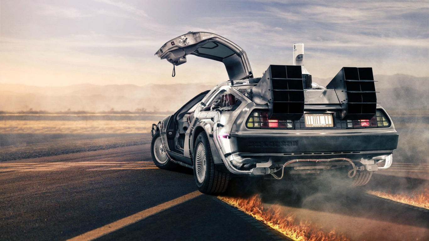 Мощный автомобиль DeLorean DMC-12