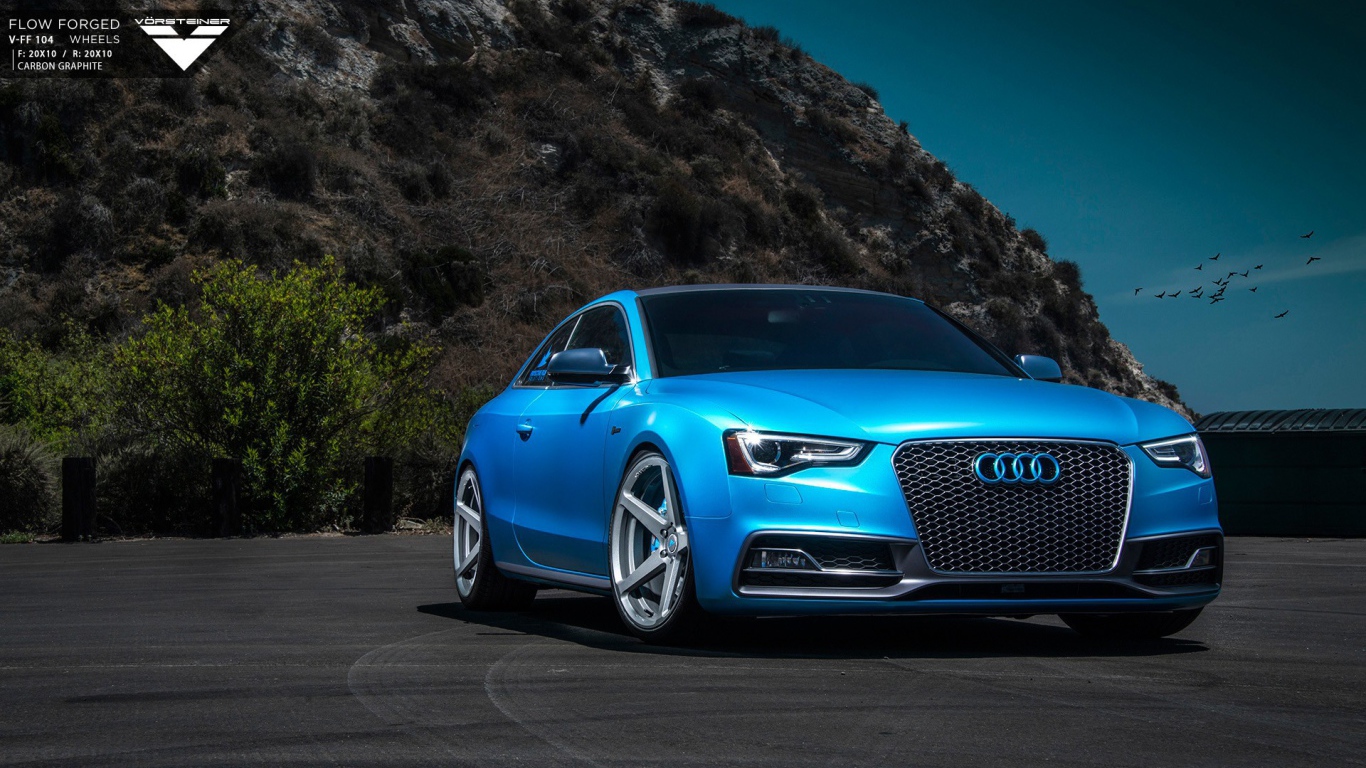 Голубой Audi S5, дизайн Vorsteiner