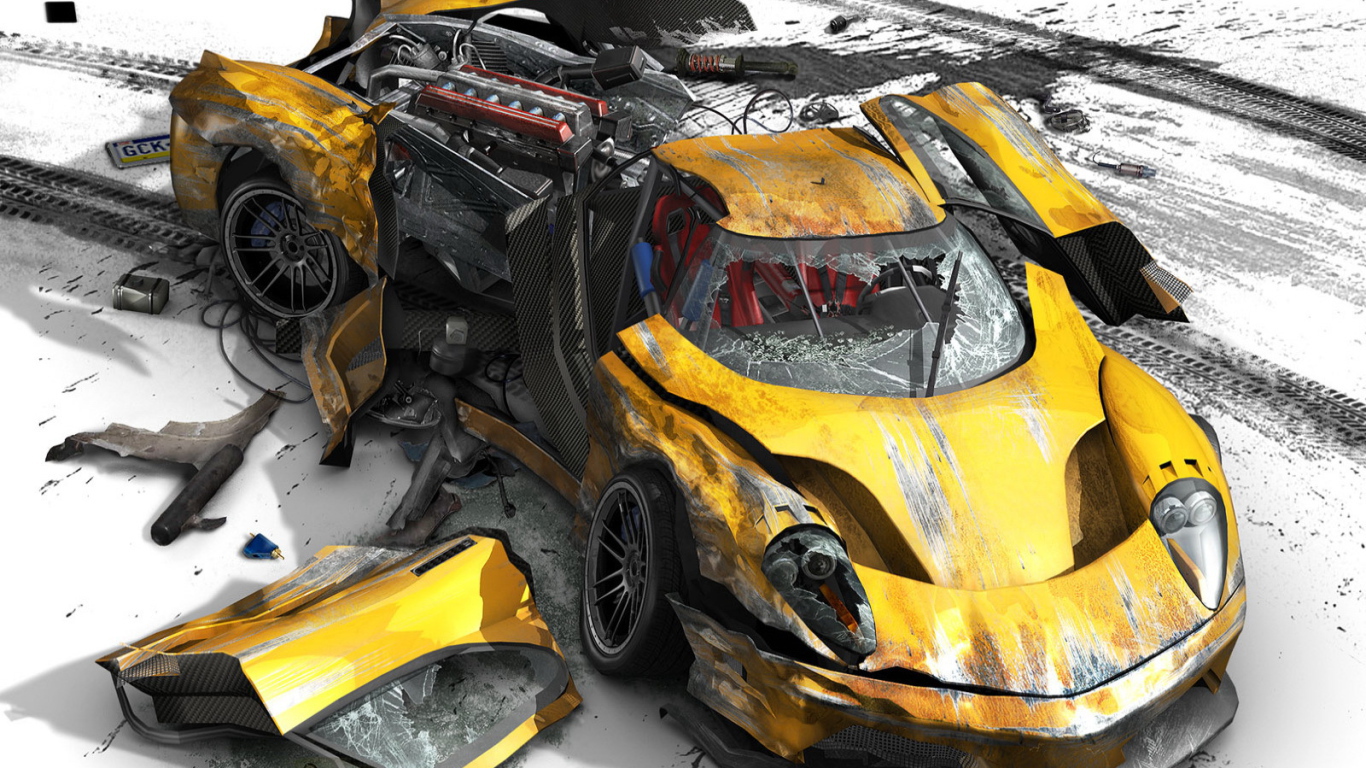 Разбитый автомобиль