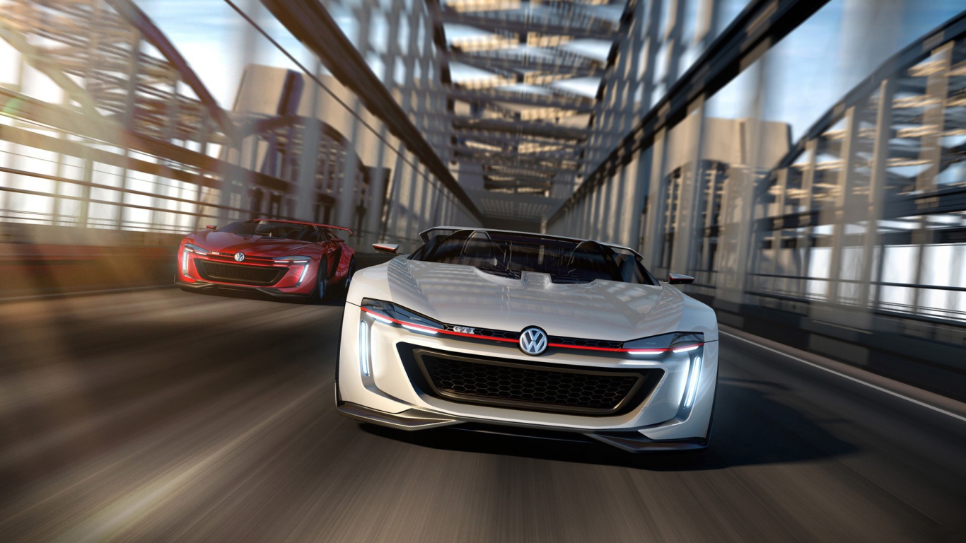 Белый кабриолет Volkswagen GTI Roadster