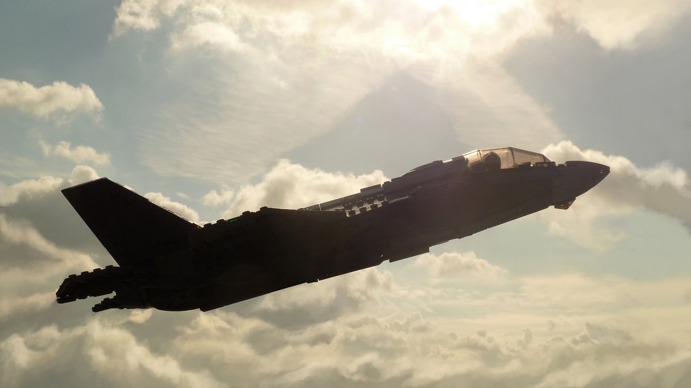 Реактивный самолет из ЛЕГО