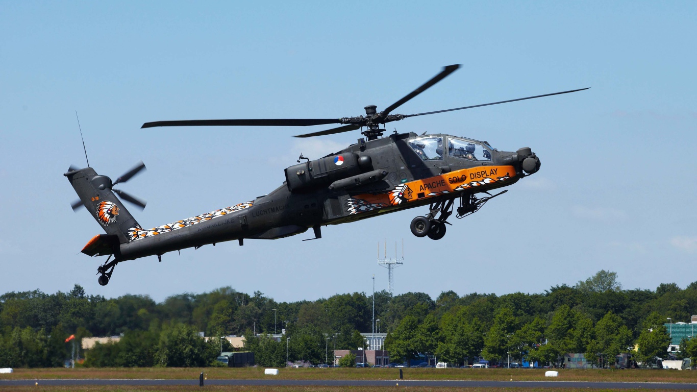 	   Military helicopter AH-64