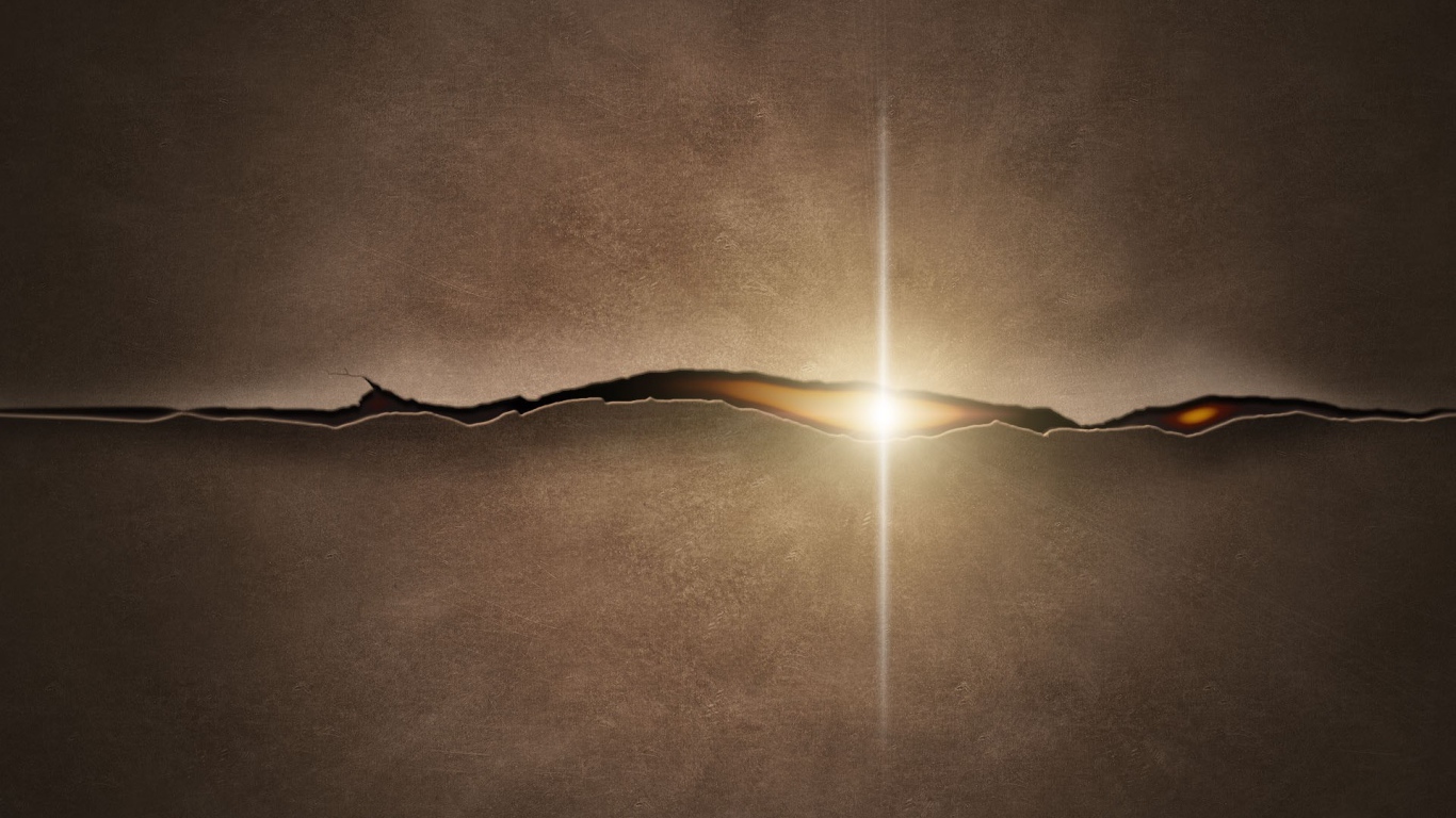 Трещина в ткани, коричневый фон