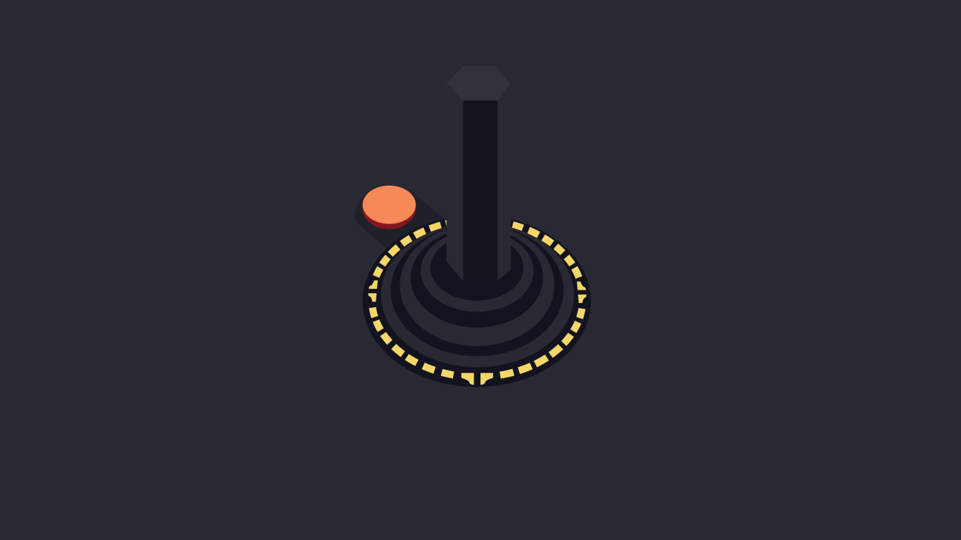 Джойстик Атари, черный фон