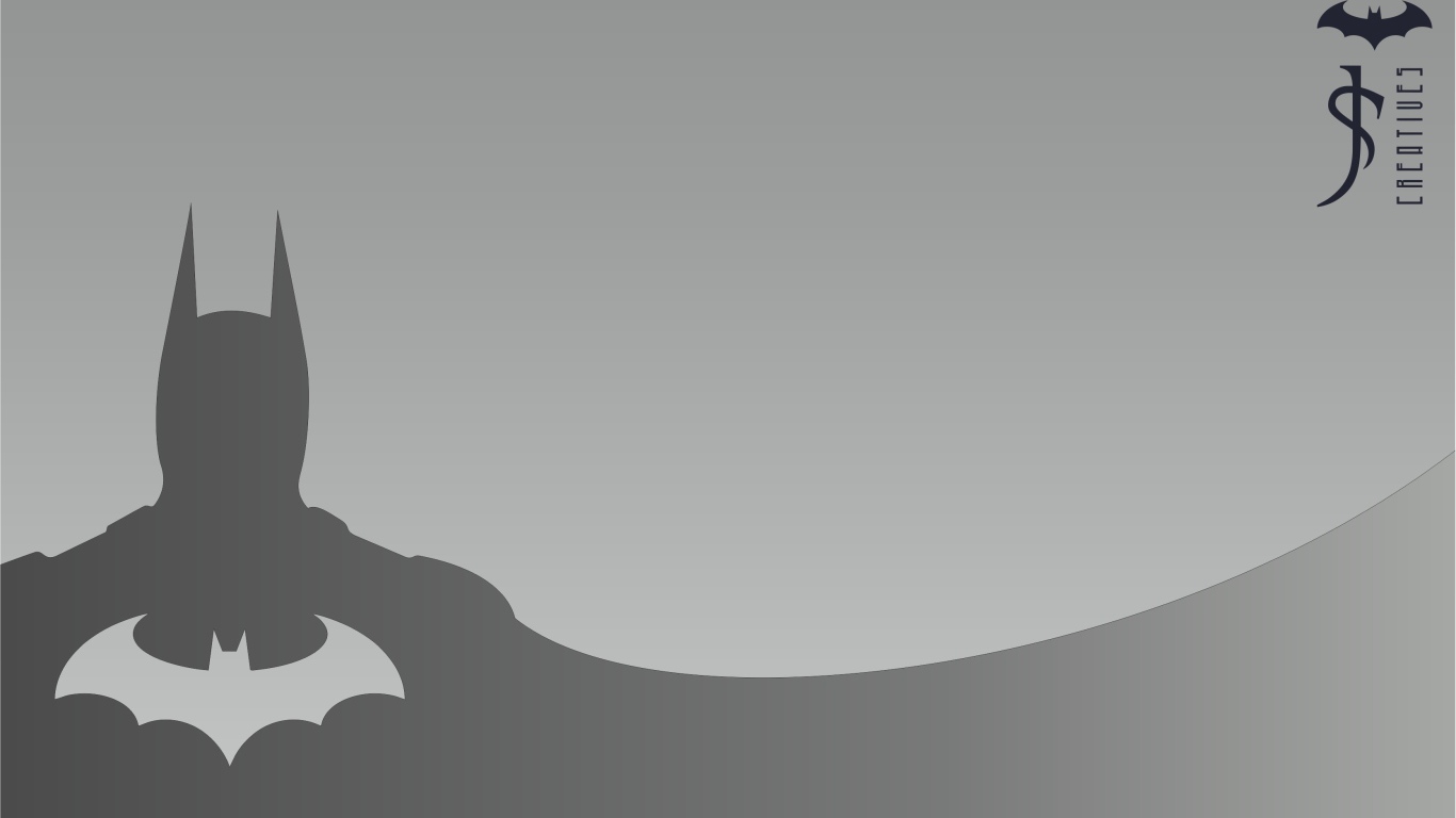 Летучая мышь и Бетман, серый фон