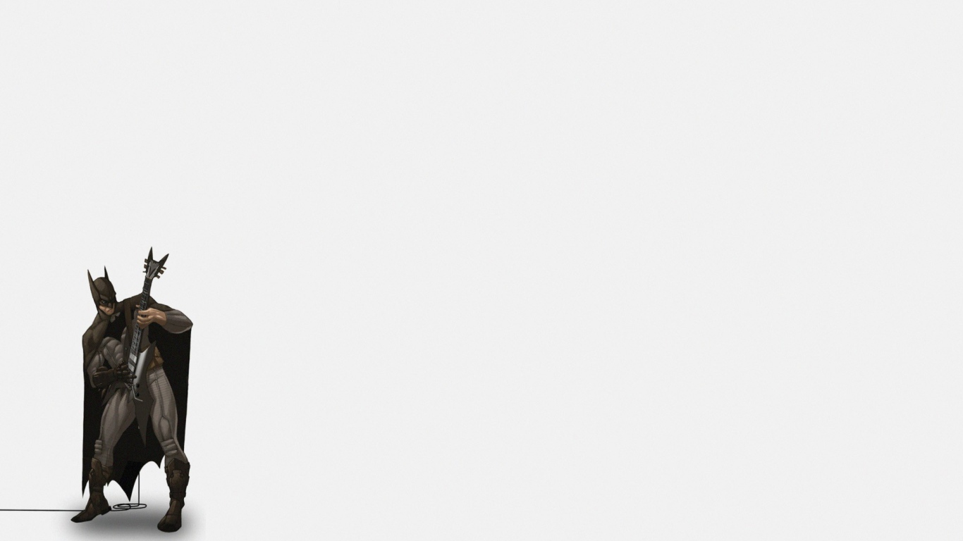 Бетман в черном, серый фон