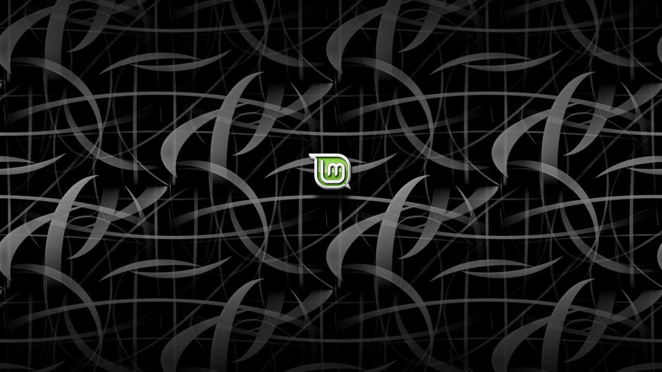 Черный фон Linux Mint