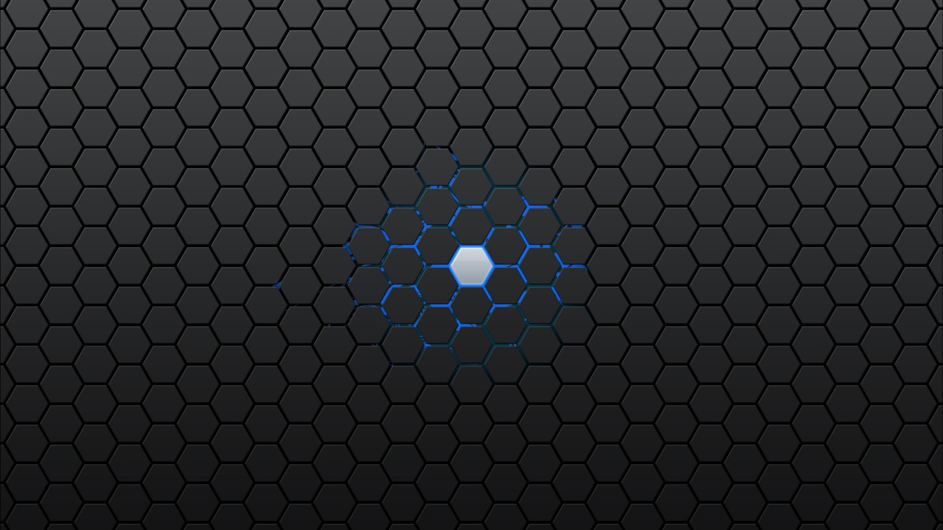 Голубая ячейка в черной структуре