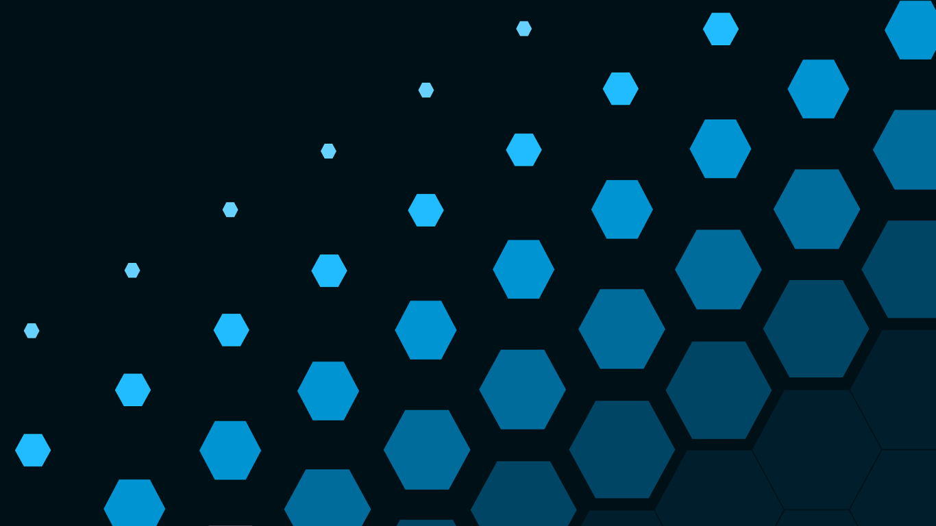 Голубые шестигранники на черном фоне