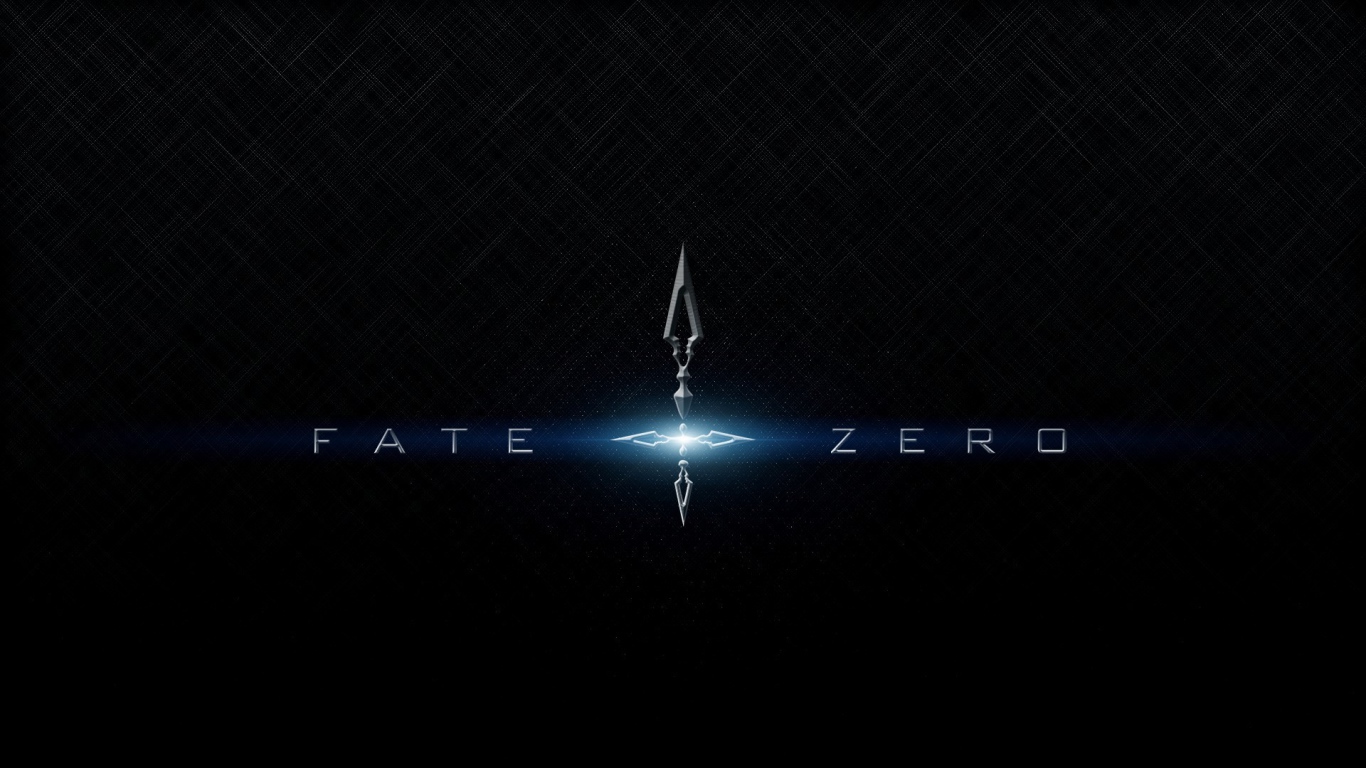 Голубые буквы, аниме Fate-Zero
