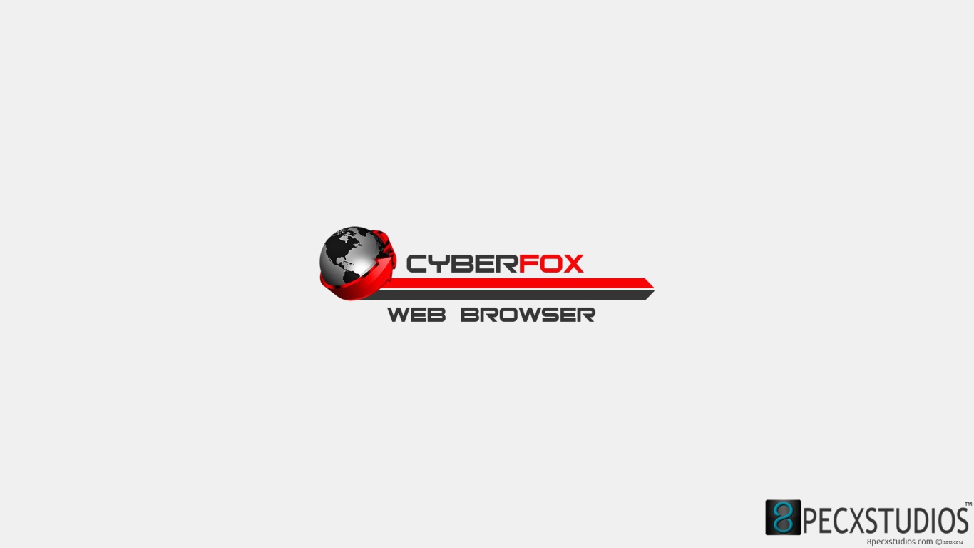 Браузер Cyberfox, красный на белом фоне