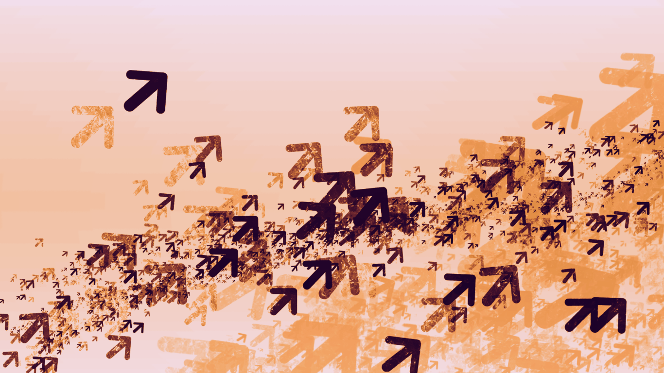 Облако стрелок указывает вверх