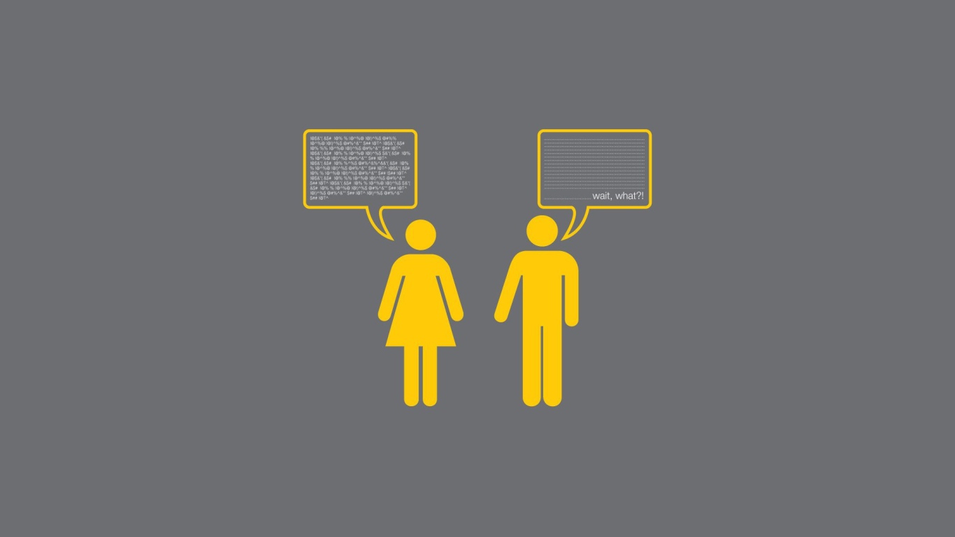 Диалог женщины и мужчины