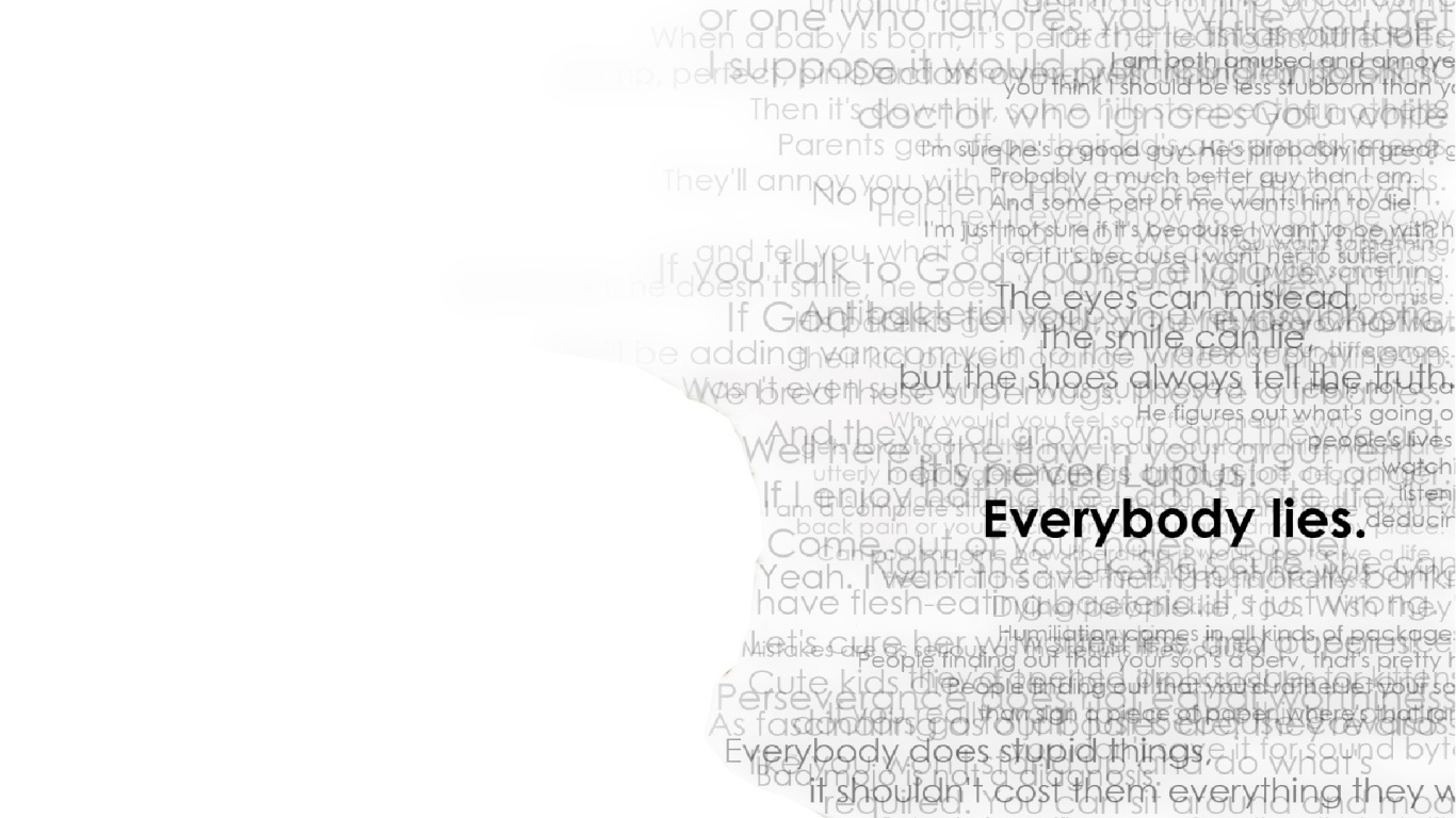 Все лгут, белый фон