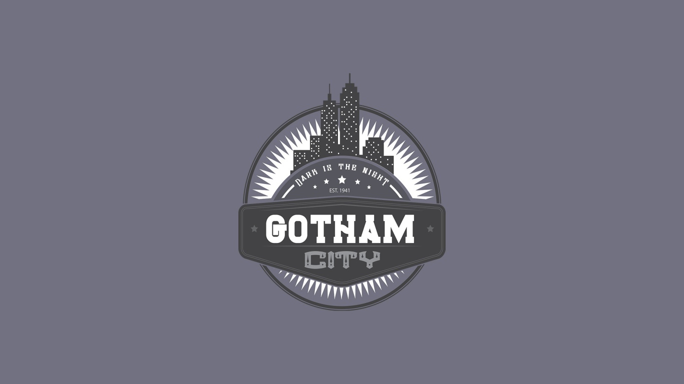 Готем сити, серый фон