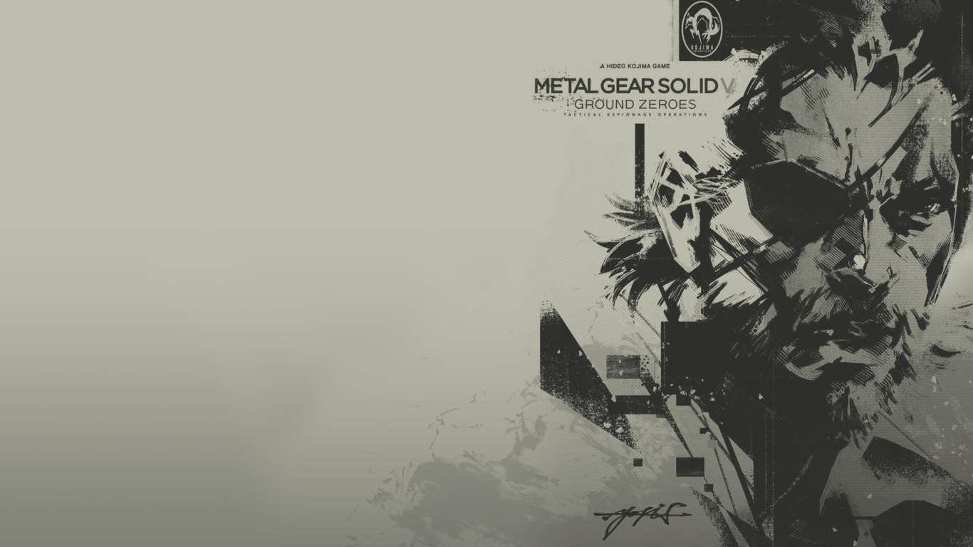 Gray background, the game Metal Gear Solid