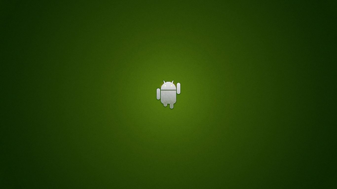 Серый андроид на зеленом фоне