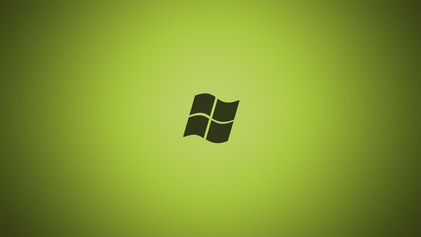 Серый логотип Майкрософт, зеленый фон