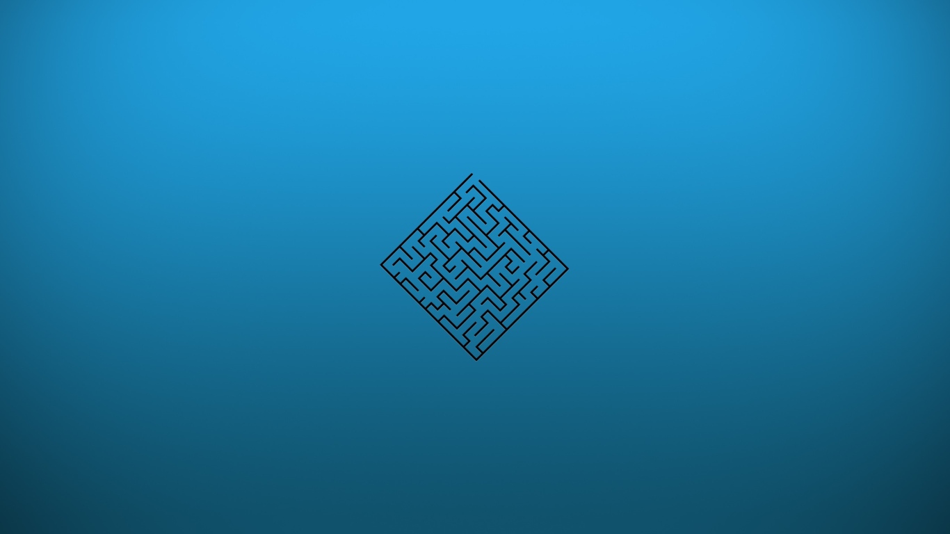 Лабиринт на голубом фоне