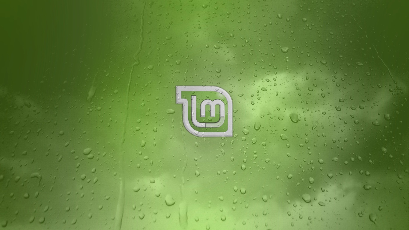 Зеленый фон Linux Mint