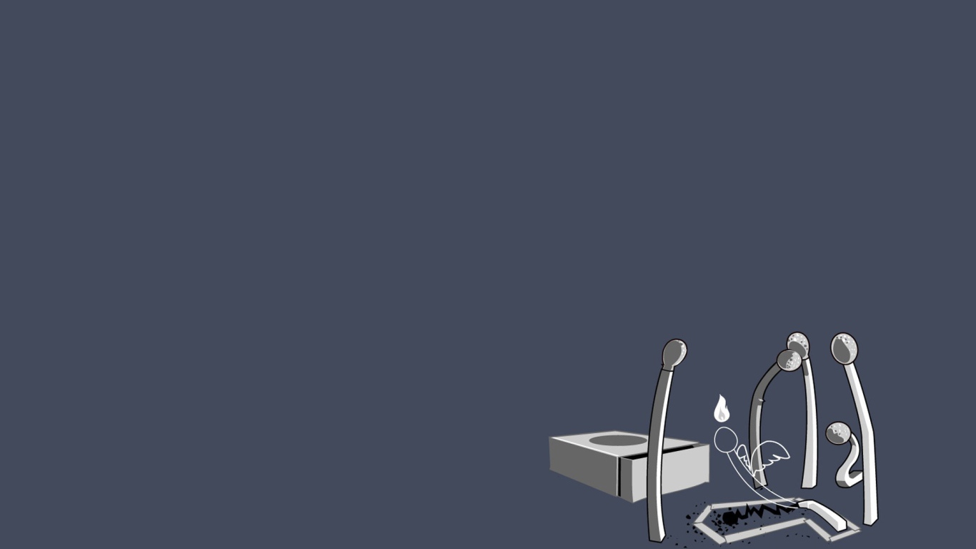 Спички потеряли друга, серый фон