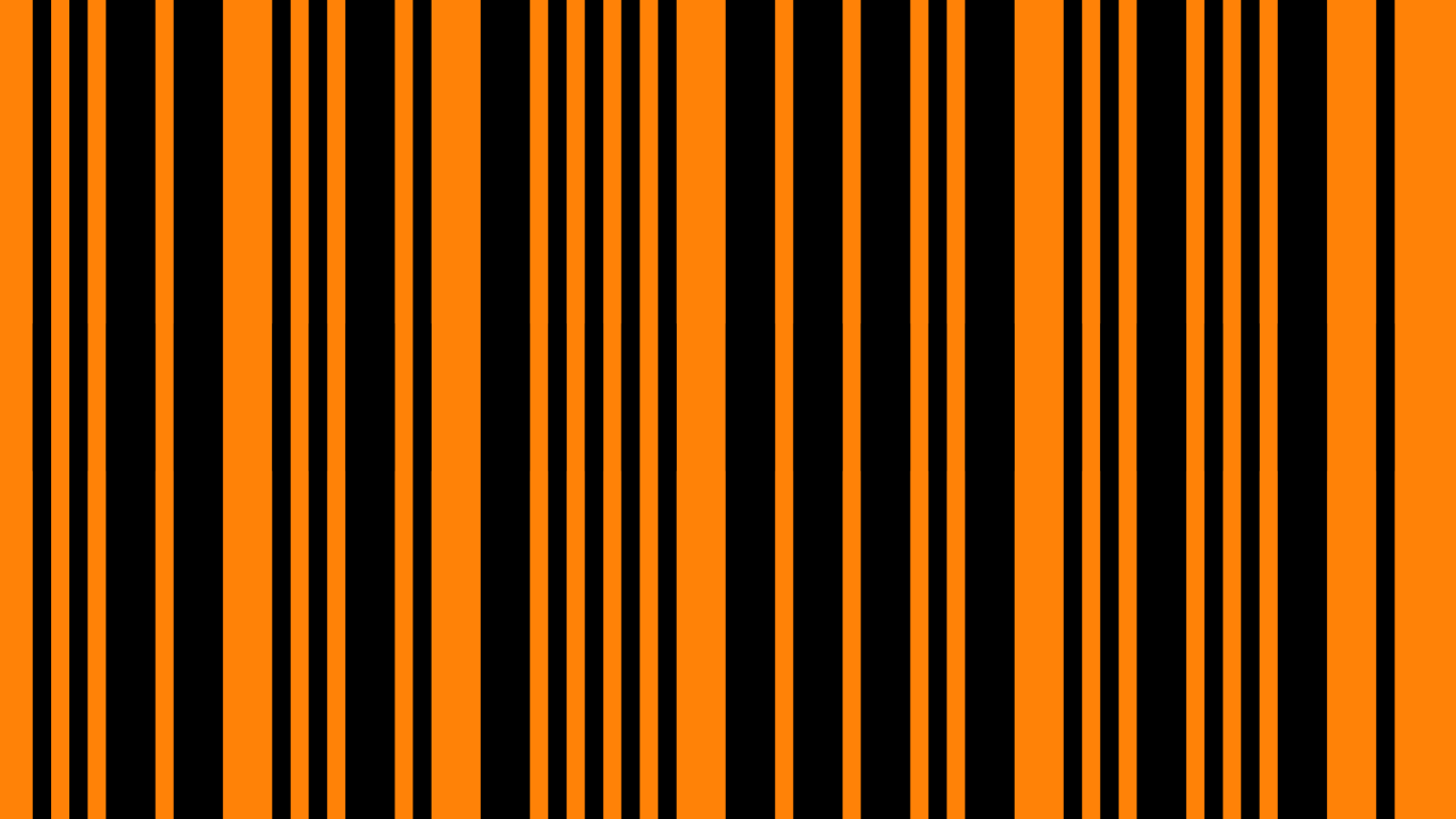 Оранжевый штрихкод на черном фоне