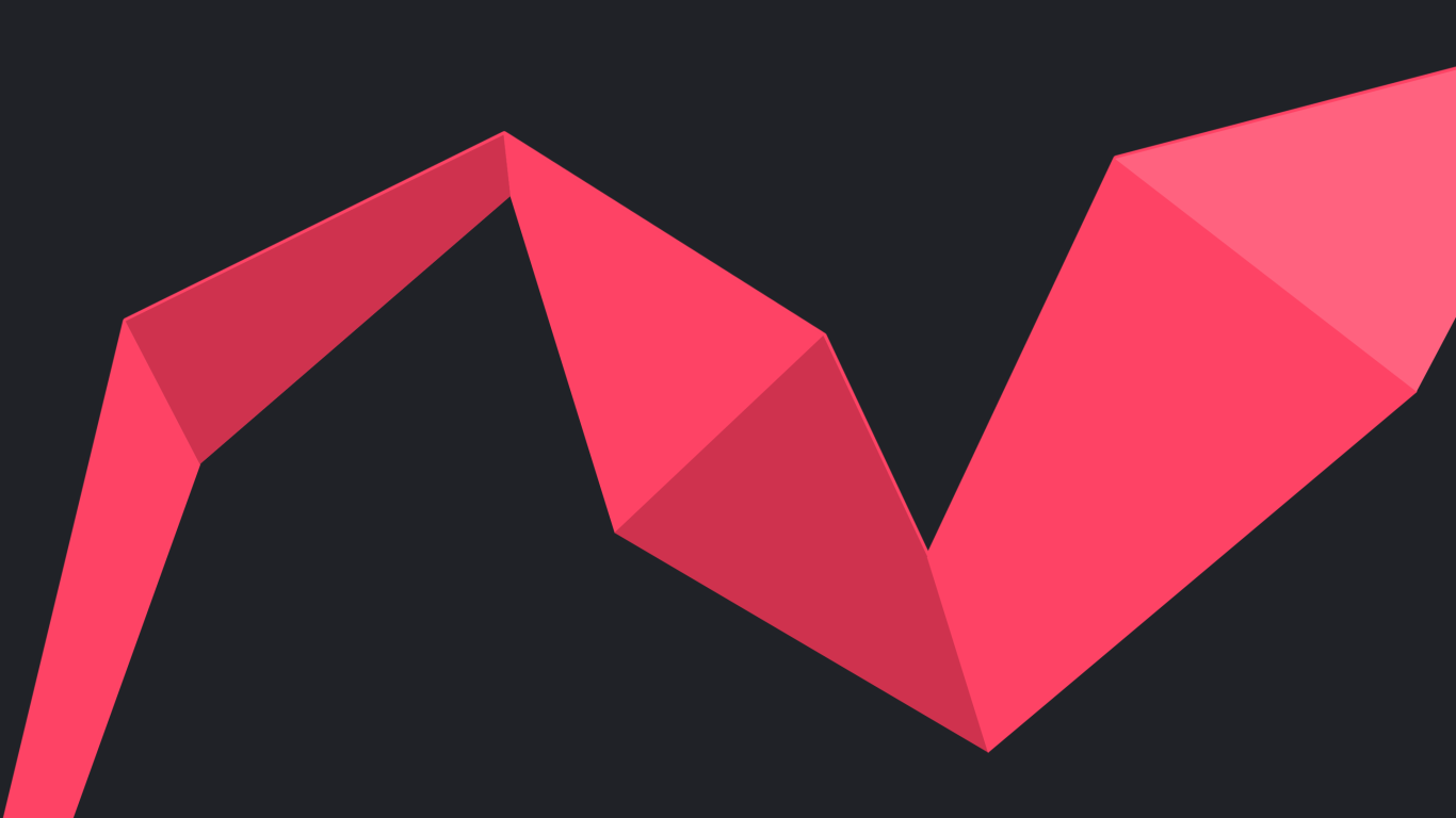 Розовая ломаная лента на сером фоне