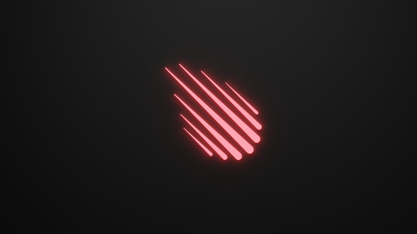 Красные метеоры на черном фоне