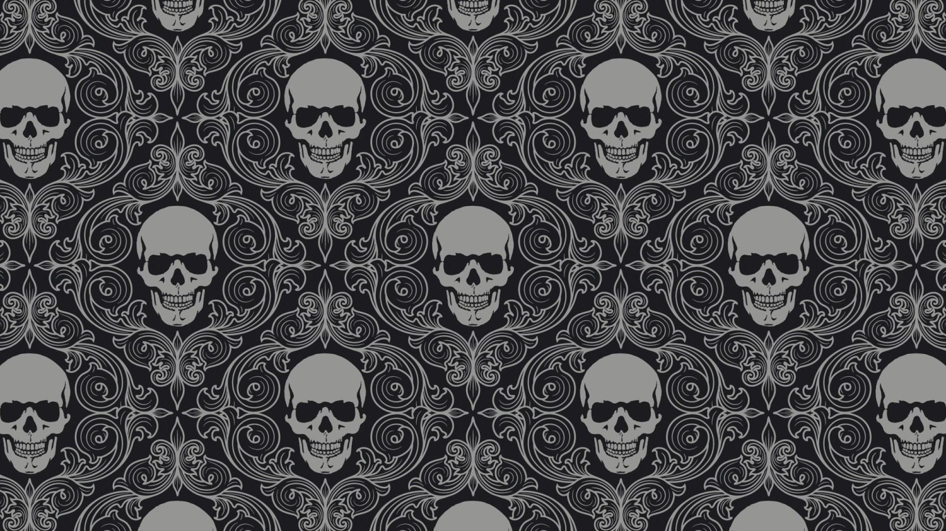 Фон из черепов в рамках