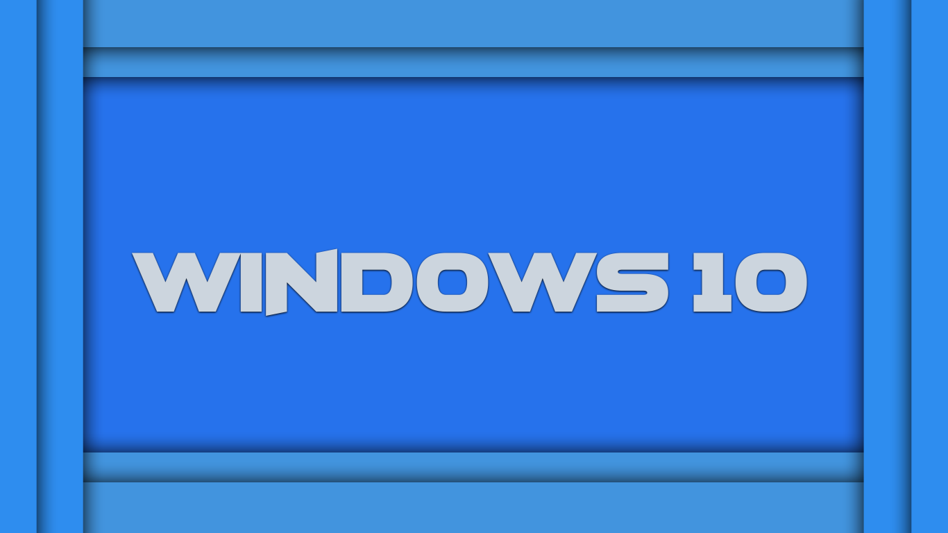 Новая ОС Windows 10, голубой фон