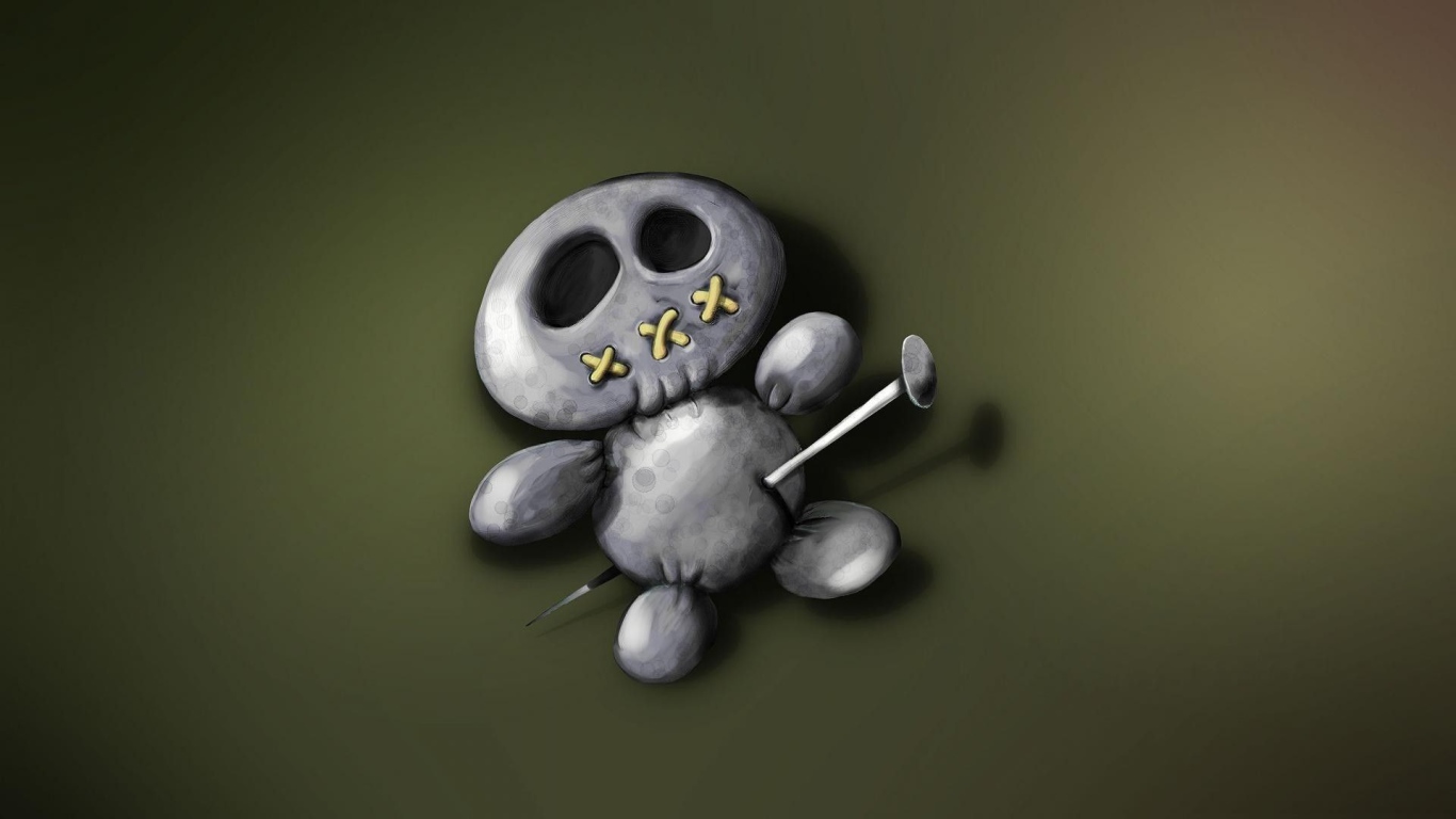 Voodoo doll, dark background