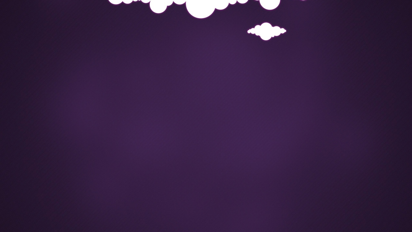 Белые облака, фиолетовый фон