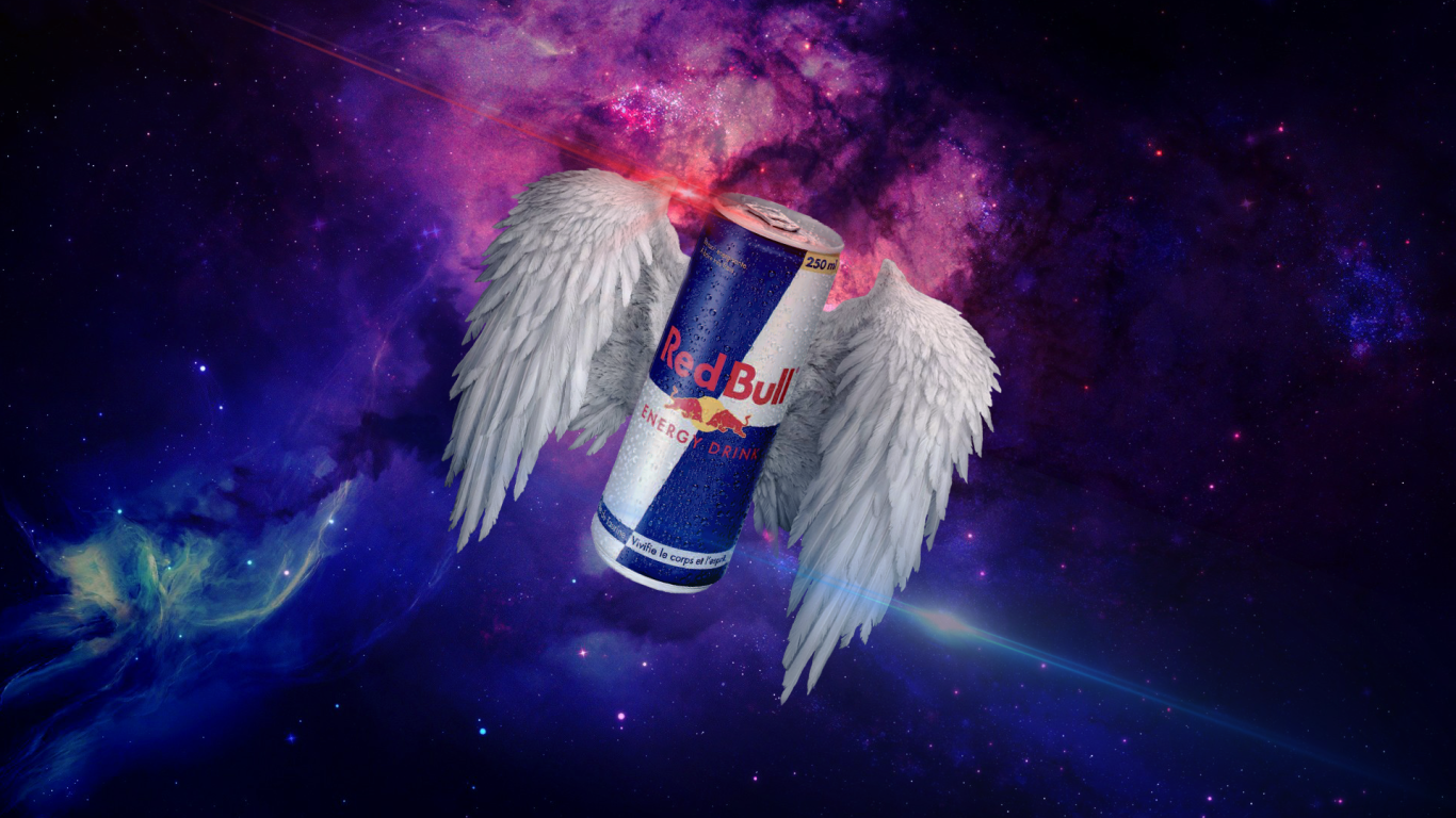 Банка Red Bull с крыльями