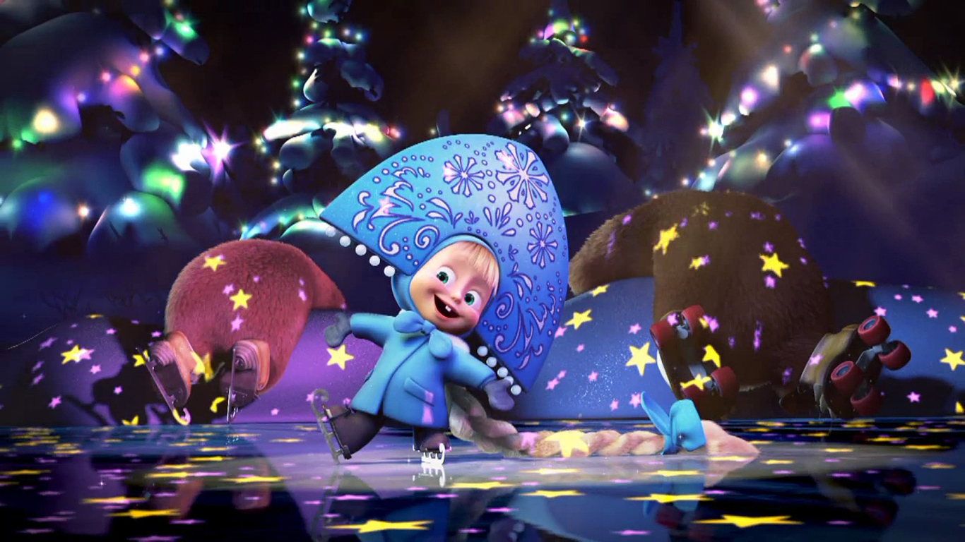 Новогоднее выступление Маши, мультфильм Маша и медведь