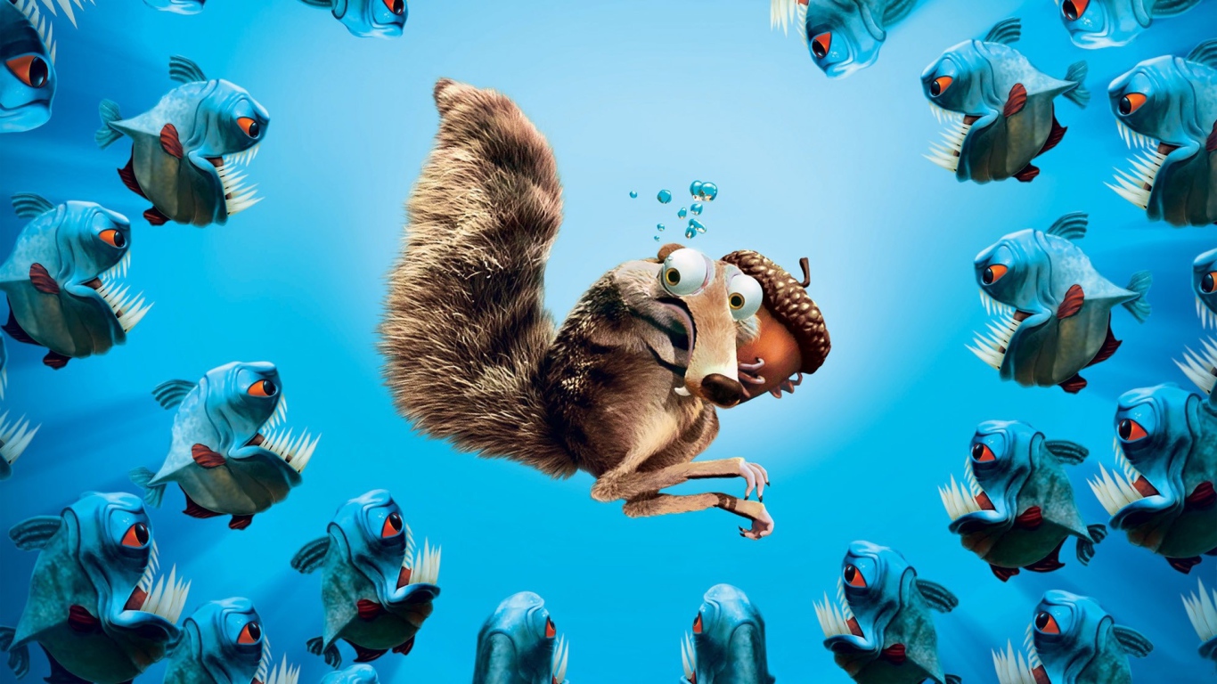 Squirrel with acorn, Ice Age