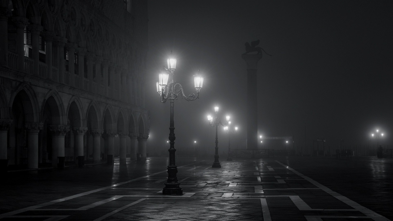 Ночная площадь Сан-Марко. Венеция.