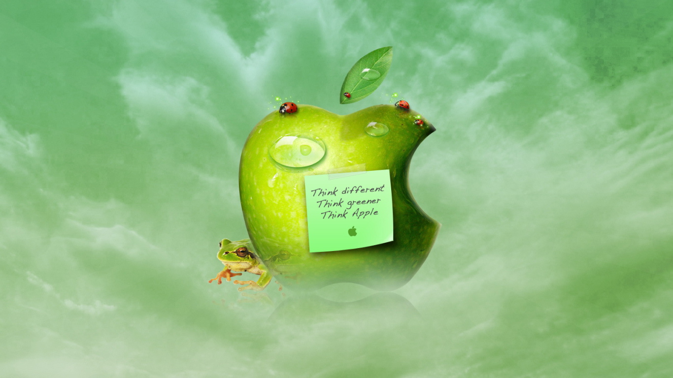 Надпись на знаке Apple