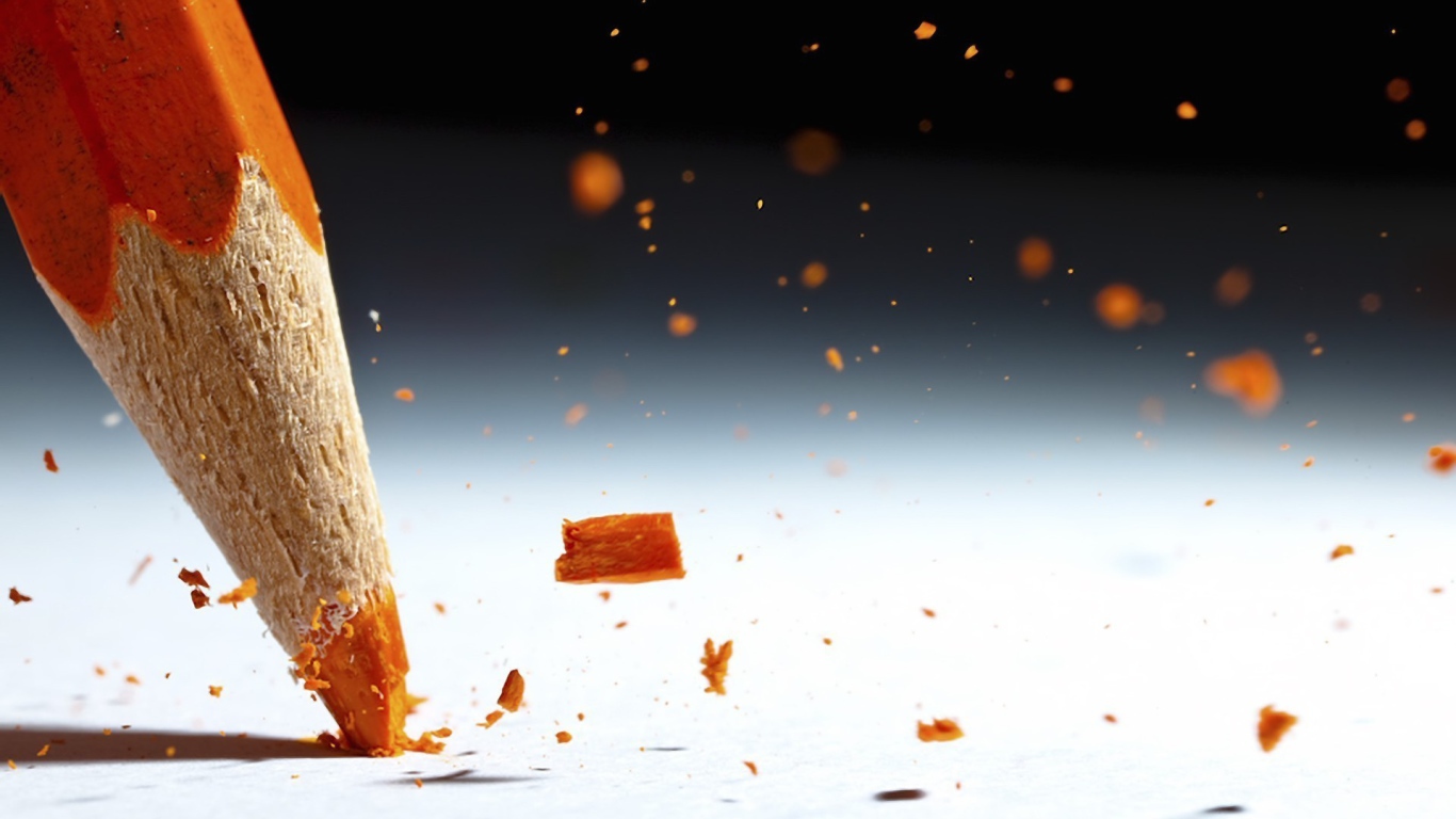 Крупный план оранжевого карандаша