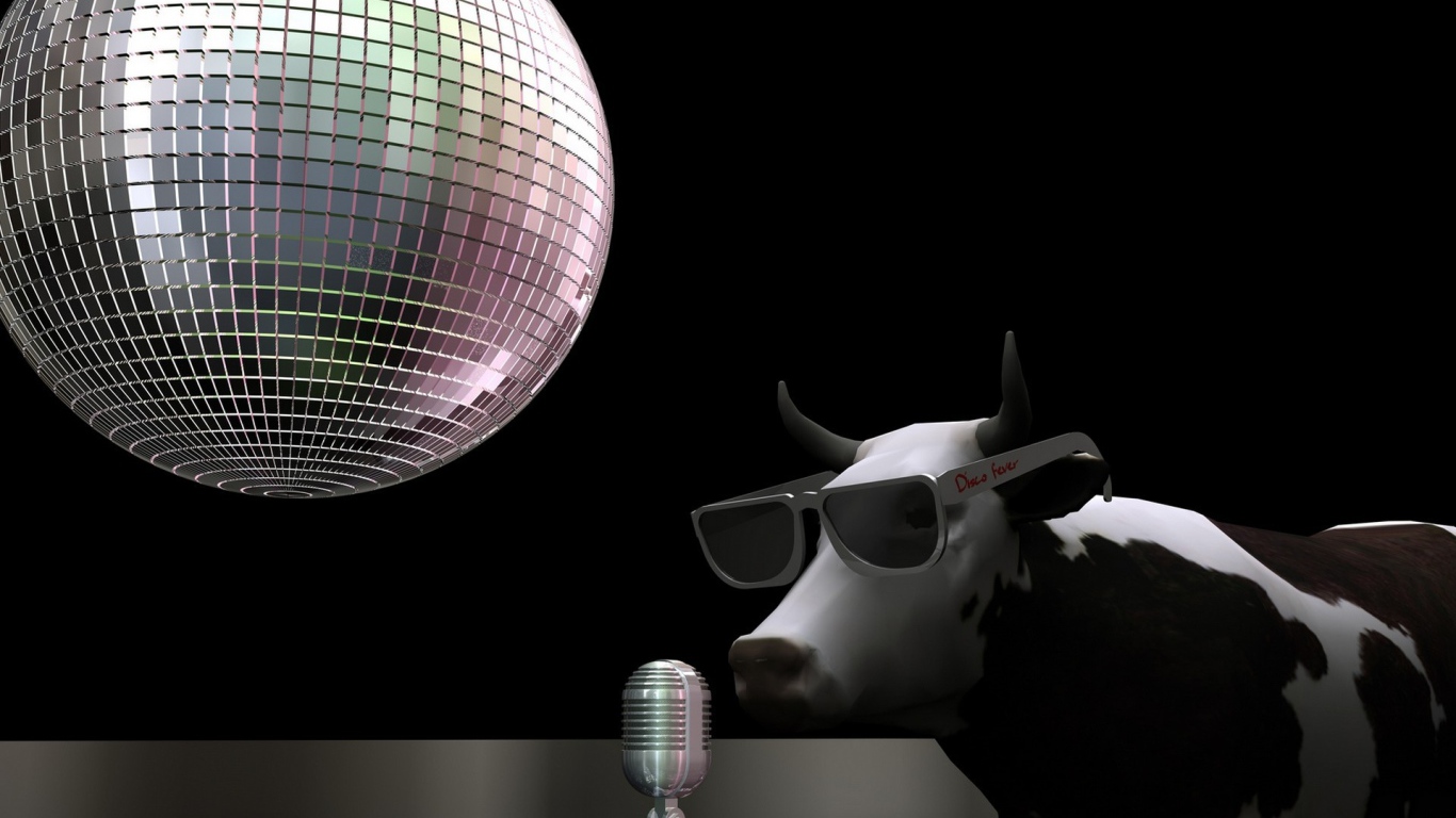Корова на дискотеке