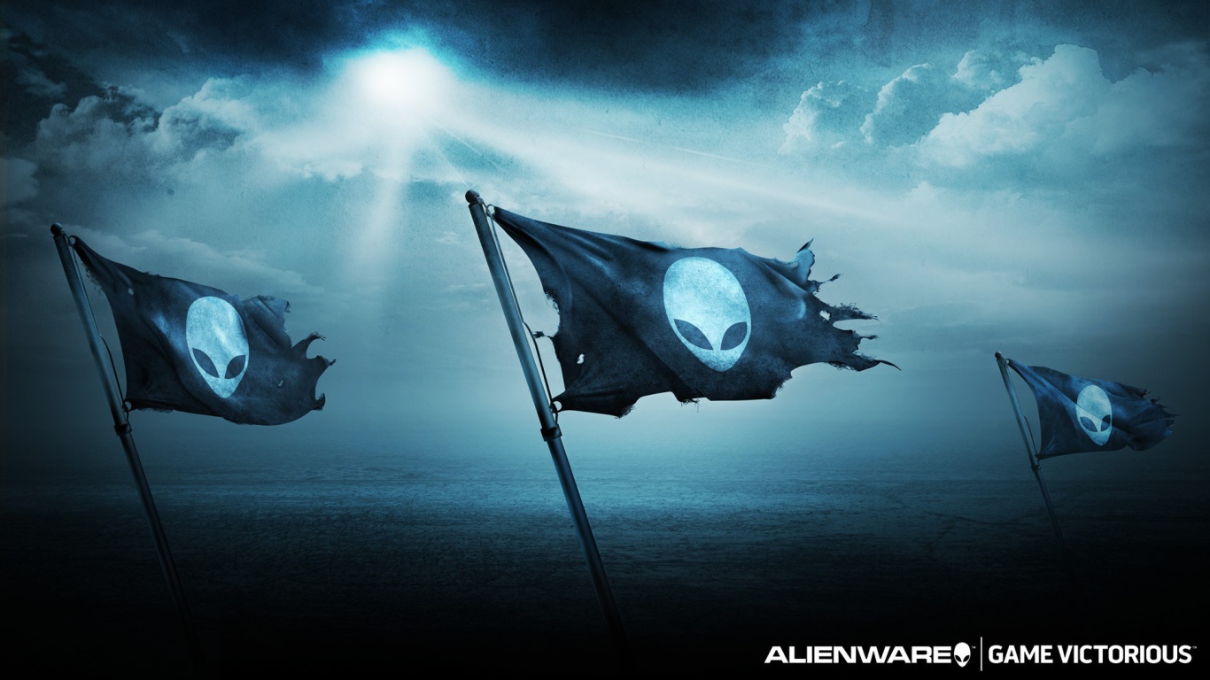 Пиратский флаг с инопланетянином