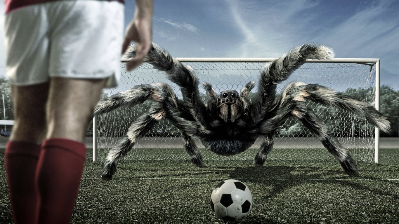 Playing football with arachnids