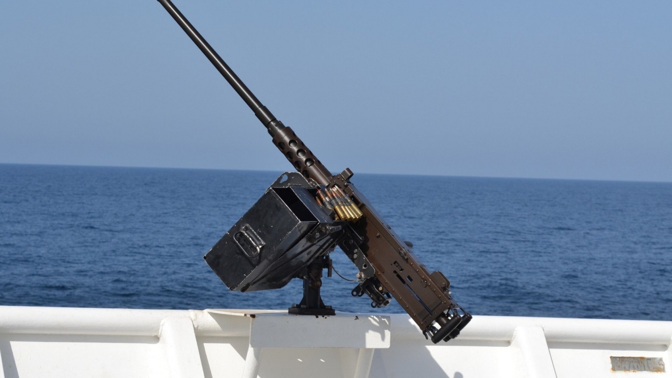 Пулемет на борту корабля
