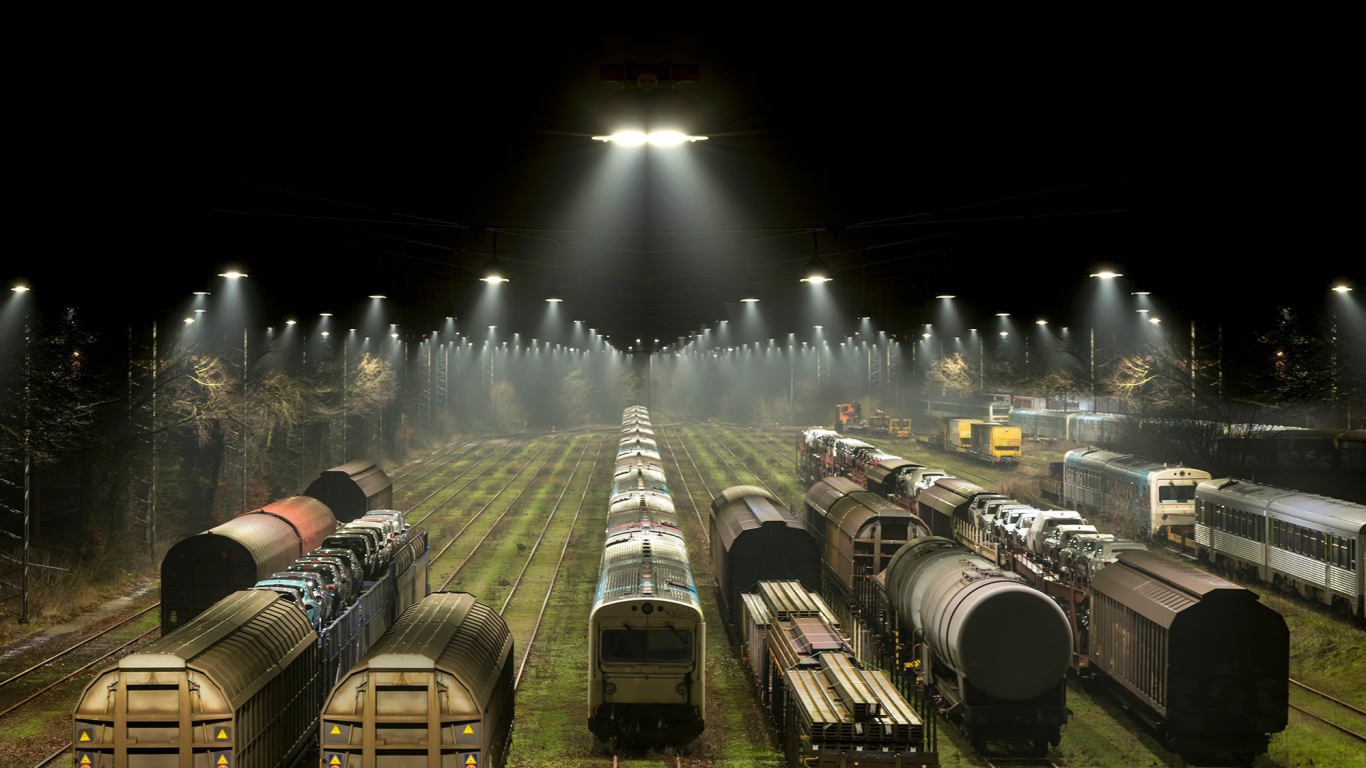 Поезда на сортировочной станции