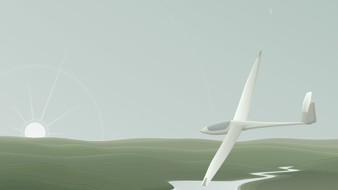 Рисунок летящего планера