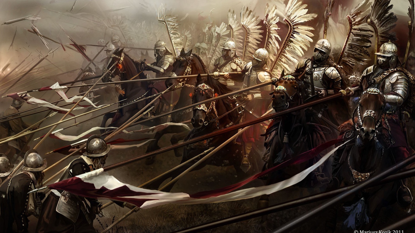 Польские солдаты идут в бой