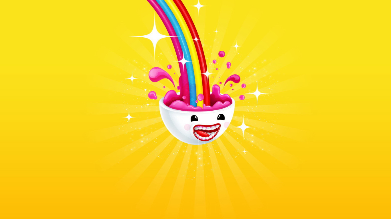 Брызги на желтом фоне