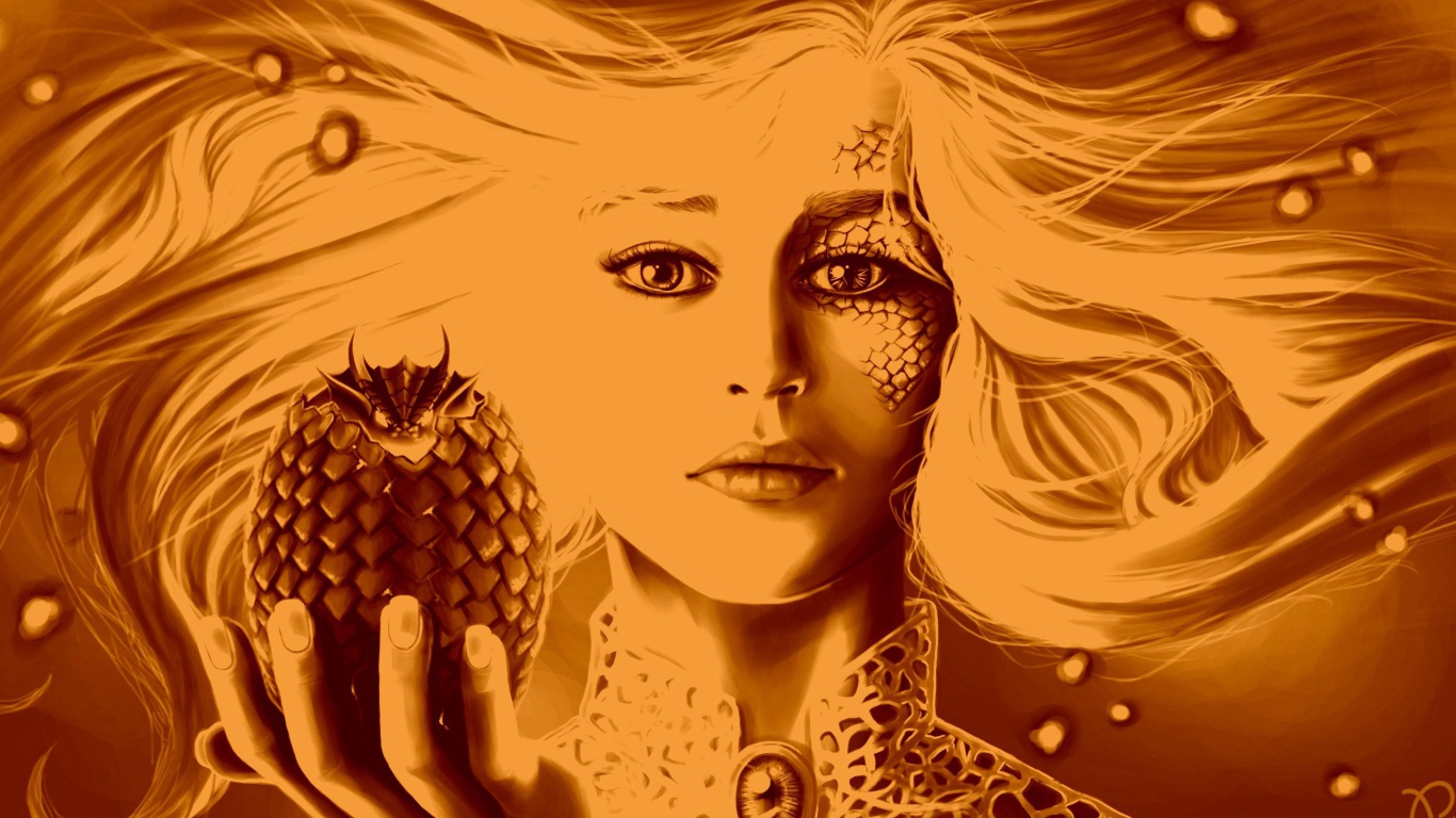 Дейенерис Таргариен с зародышем дракона