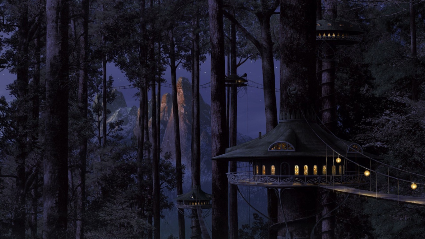 Дома Эльфов на деревьях